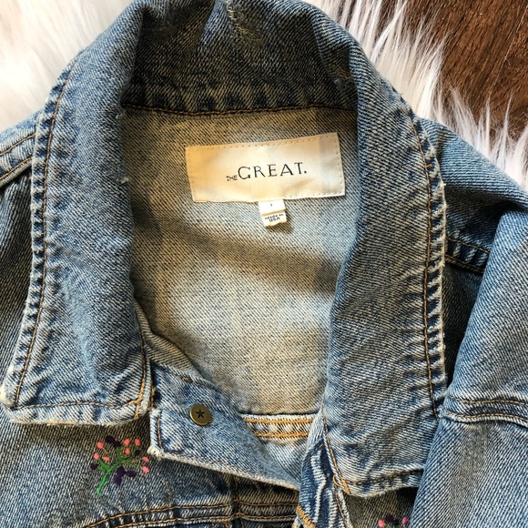 THE GREAT floral jean jacket - Picture 4 of 8
